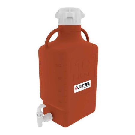 Justrite Justrite Carboy With Spigot, HDPE, 10-Liter 12925